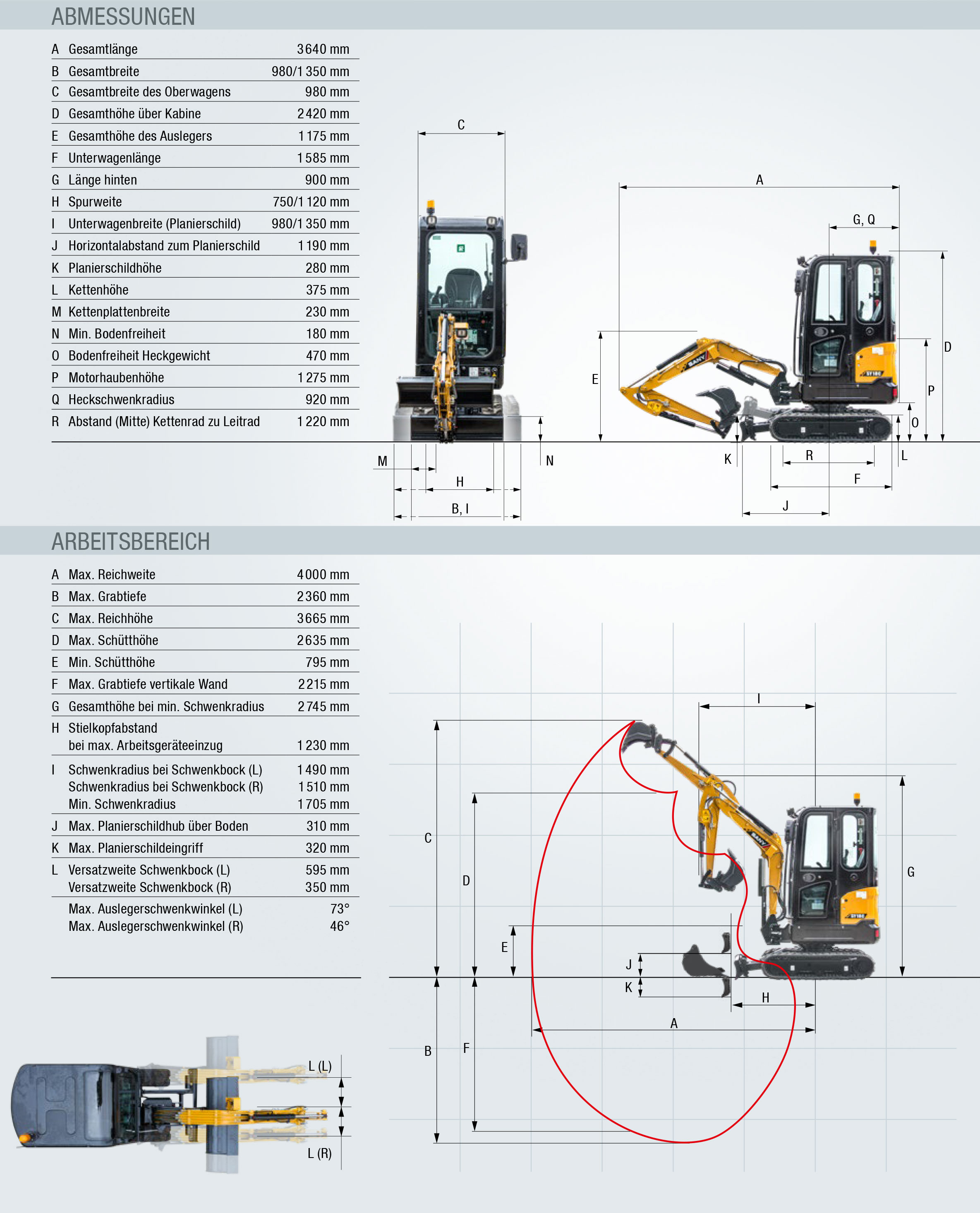 Sany 2,8 Tonnen Bagger